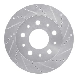 Ram Promaster 2500 Brake Rotor (1) - Rear Right - R1 Concepts - Drilled & Slotted - Silver - `14-`21